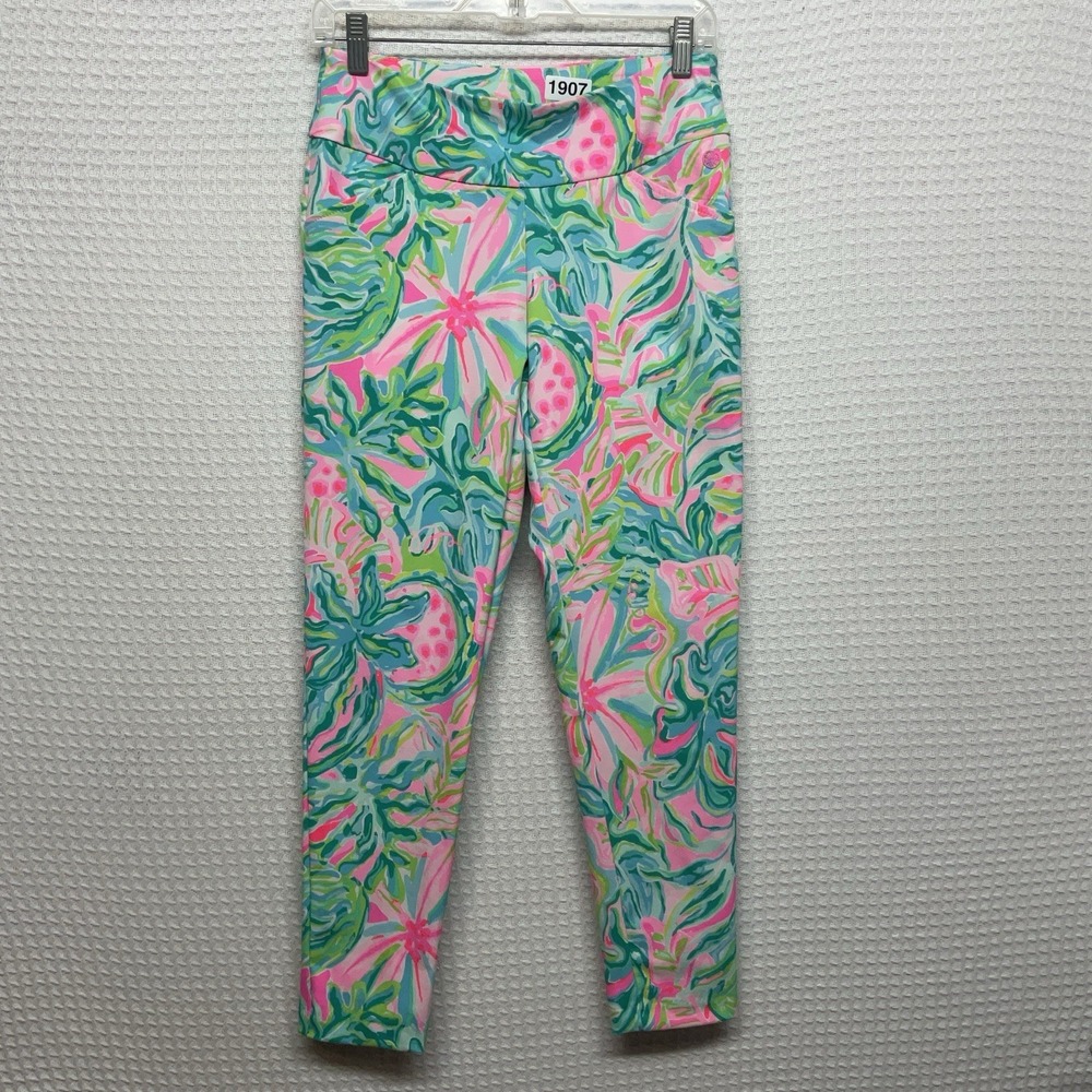 Lilly Pulitzer Luxletic Corso Golf Pants Sz 4 One In A Melon UPF 50+ protection
